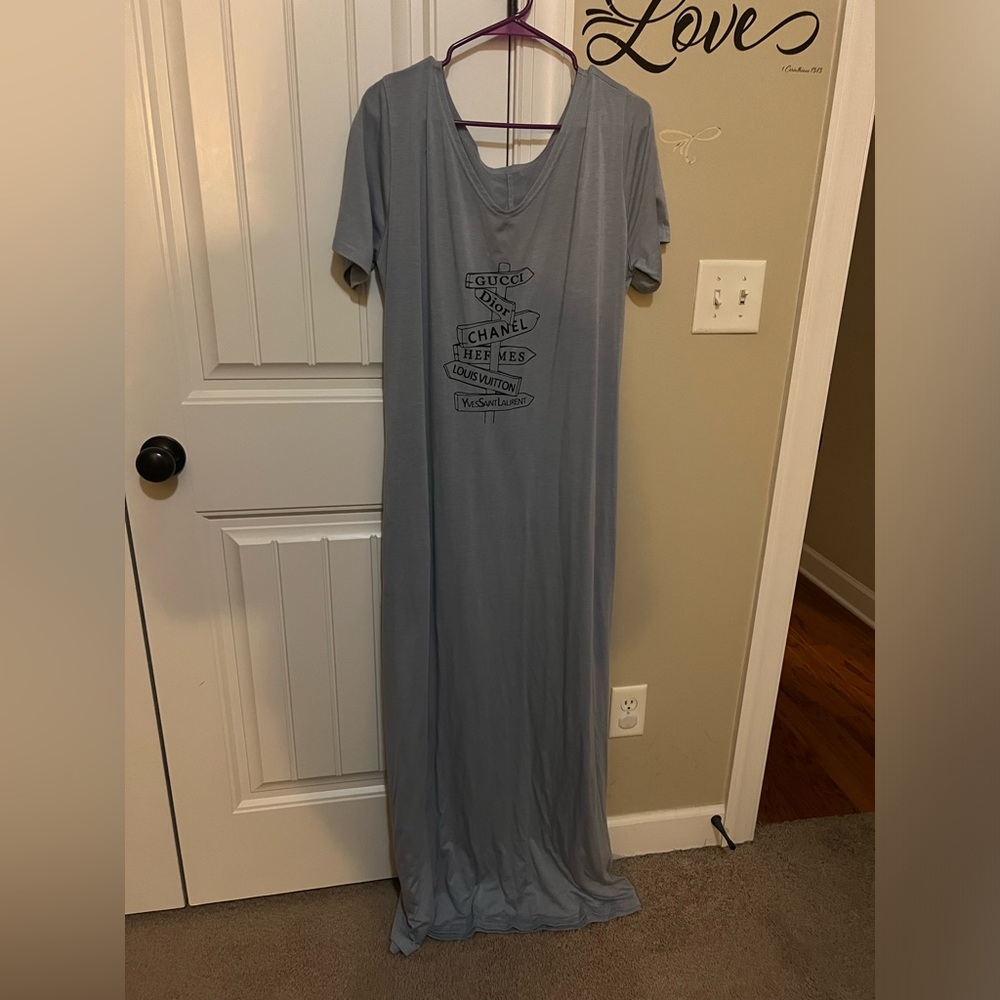 Gray maxi dress